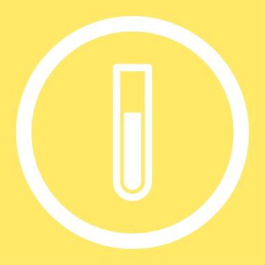 Test tüpü yuvarlak vektör simgesi