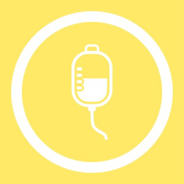 Terapi damlalık yuvarlak vektör simgesi