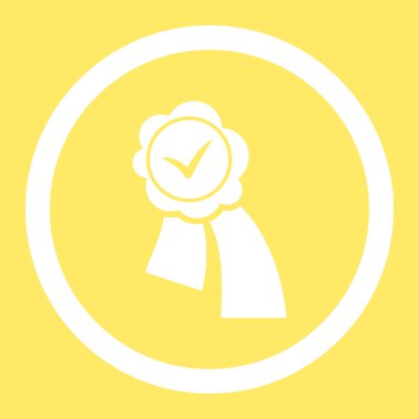 Doğrulama mühür vektör simge yuvarlak