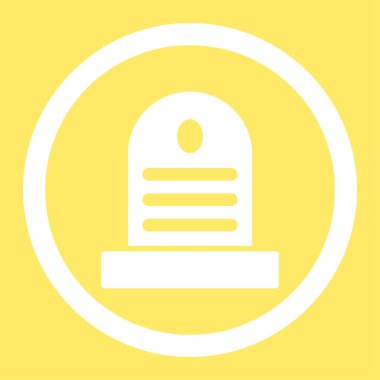 Mezar taşı yuvarlak vektör simgesi