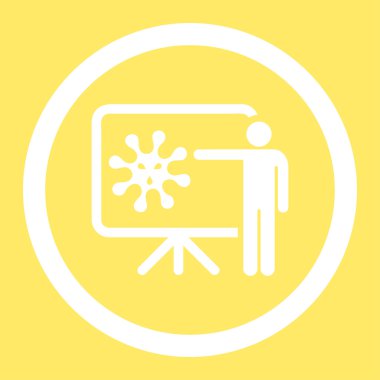 Virüs rapor vektör simge yuvarlak