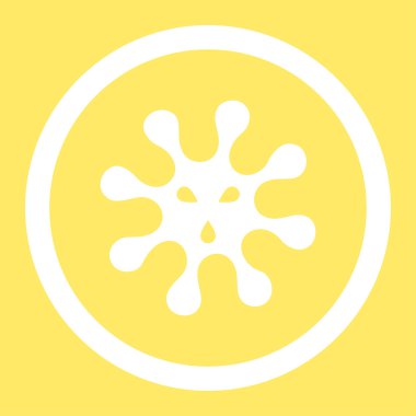 Virüs yuvarlak vektör simgesi