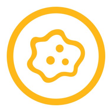 Amip yuvarlak vektör simgesi