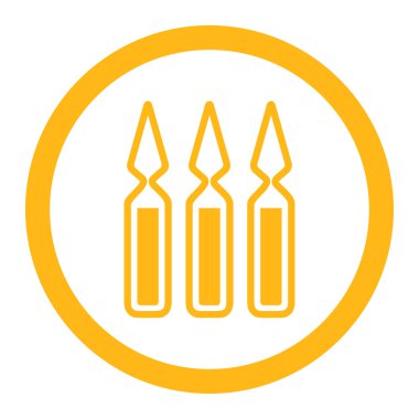 Ampul yuvarlak vektör simgesi