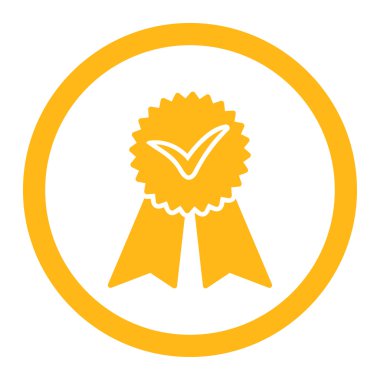 Onayı yuvarlak vektör simgesi