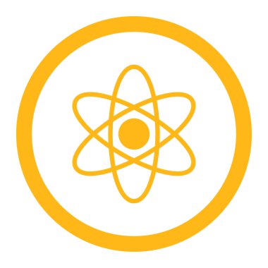 Atom yuvarlak vektör simgesi
