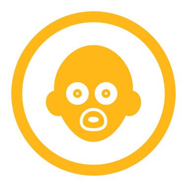 Bebek kafa vektör simge yuvarlak