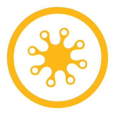 Axenic yuvarlak vektör simgesi