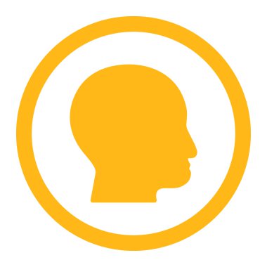 Kel kafası vektör simge yuvarlak