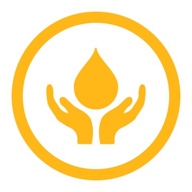 Kan bağışı yuvarlak vektör simgesi