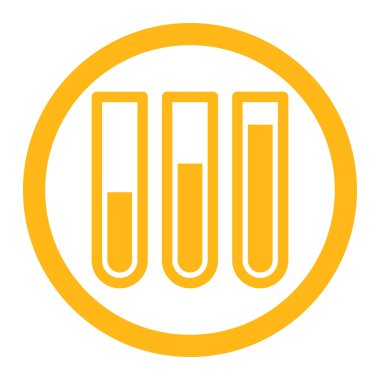 Kan analizi yuvarlak vektör simgesi