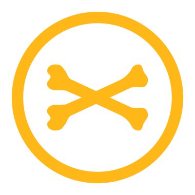 Kemikleri yuvarlak vektör simgesi