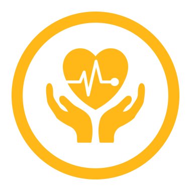 Kardiyoloji yuvarlak vektör simgesi