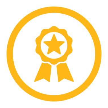 Vektör simge sertifikası mührüne yuvarlak