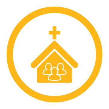 Kilise yuvarlak vektör simgesi