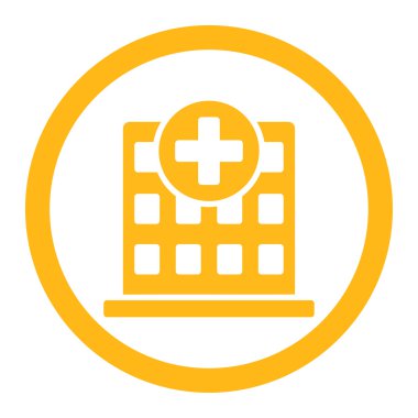 Klinik yuvarlak vektör simgesi