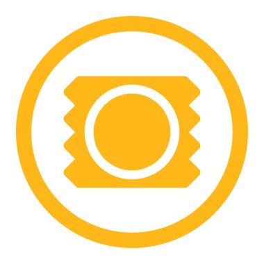 Prezervatif yuvarlak vektör simgesi