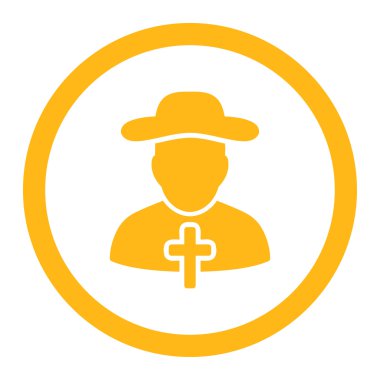 Rahip yuvarlak vektör simgesi