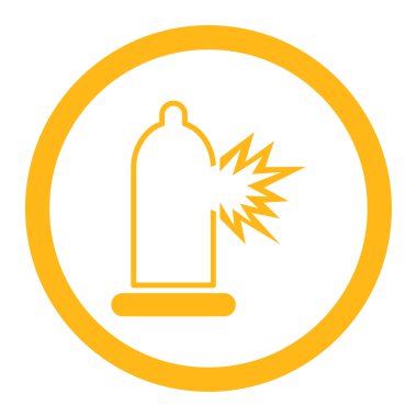 Prezervatif hasar vektör simge yuvarlak