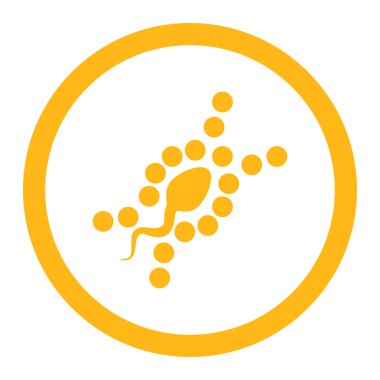 DNA çoğaltma yuvarlak vektör simgesi