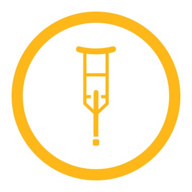 Koltuk değneği yuvarlak vektör simgesi