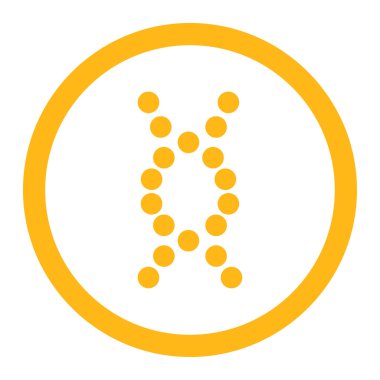 DNA sarmal yuvarlak vektör simgesi