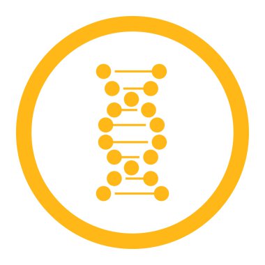 DNA sarmal yuvarlak vektör simgesi