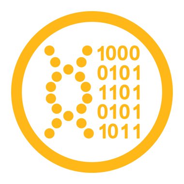 DNA kodu yuvarlak vektör simgesi