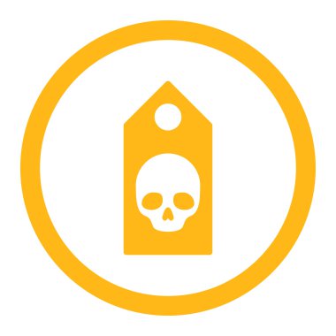 Ölüm kupon yuvarlak vektör simgesi