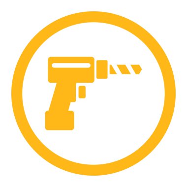 Matkap yuvarlak vektör simgesi