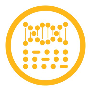 Genetik kod yuvarlak vektör simgesi