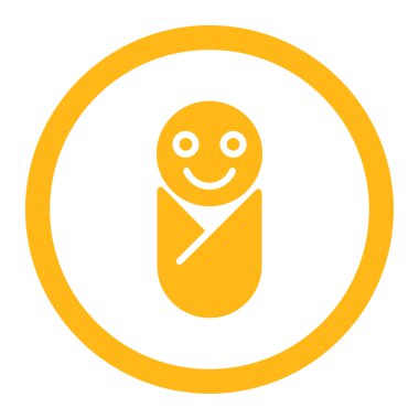 Bebek yuvarlak vektör simgesi