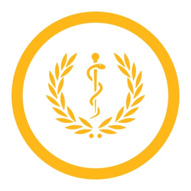 Sağlığa bakım amblemi vektör simge yuvarlak