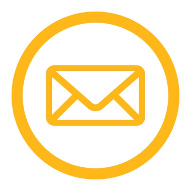 Zarf yuvarlak vektör simgesi