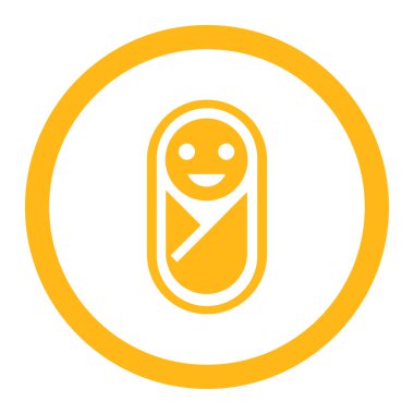 Bebek yuvarlak vektör simgesi