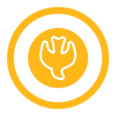 Düşen ruh yuvarlak vektör simgesi