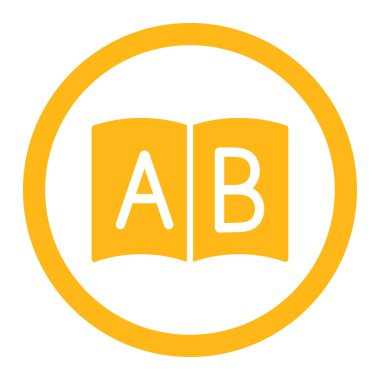 El kitabı yuvarlak vektör simgesi