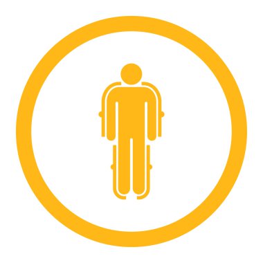 Dış iskelet yuvarlak vektör simgesi