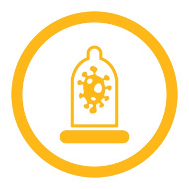 Enfeksiyon koruma yuvarlak vektör simgesi