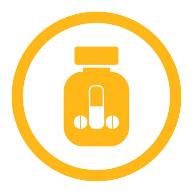 Erkek tıp yuvarlak vektör simgesi