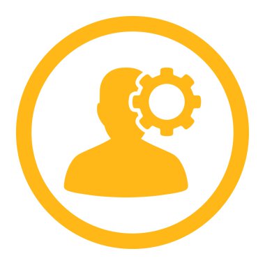 Migren yuvarlak vektör simgesi