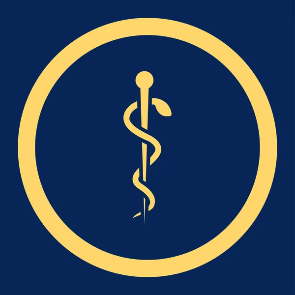 Icono vectorial redondeado de aguja médica — Vector de stock