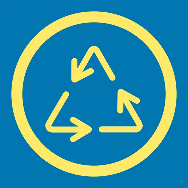 Recycle pijlen afgeronde Vector Icon — Stockvector