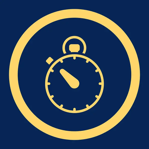 Stopwatch Rounded Vector Icon — Stock Vector