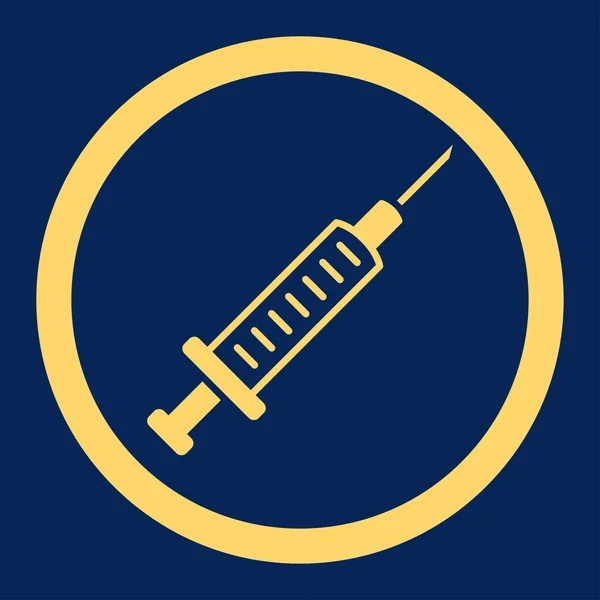 Syringe Rounded Vector Icon — Stock Vector