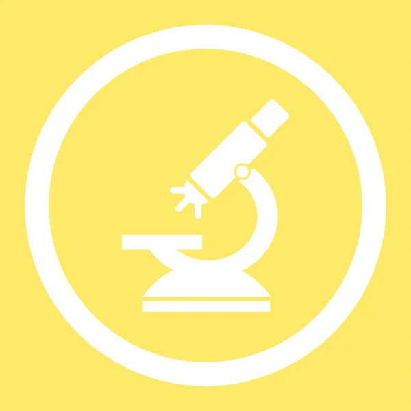 Laboratorios microscopio redondeado Vector icono — Archivo Imágenes Vectoriales