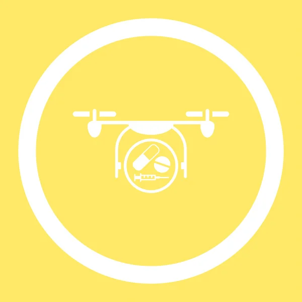 Medicação Quadcopter Rounded Vector Icon — Vetor de Stock