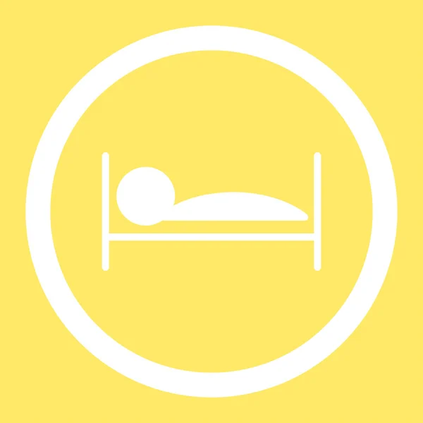 Cama de paciente redondeada Vector Icono — Vector de stock