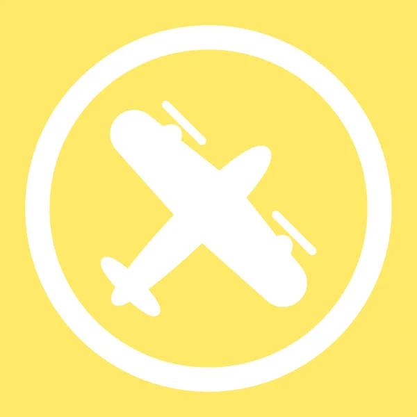 Screw Aeroplane Rounded Vector Icon — Stock Vector