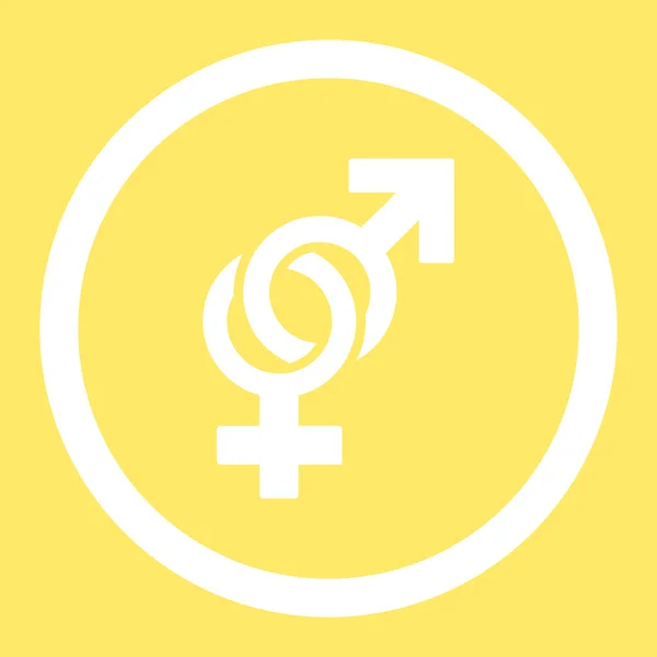 性的なシンボル丸いベクトル アイコン — ストックベクタ